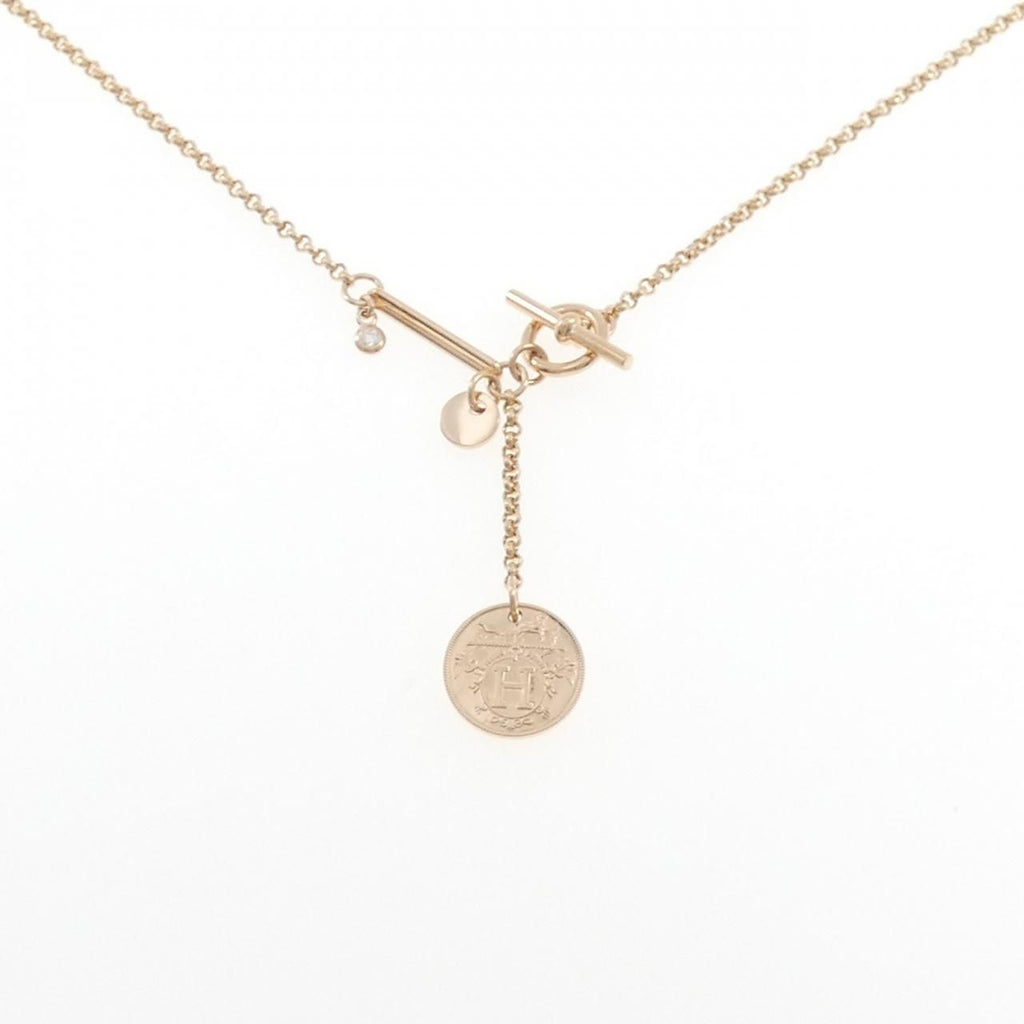 Hermes Exlibris Necklace Beige