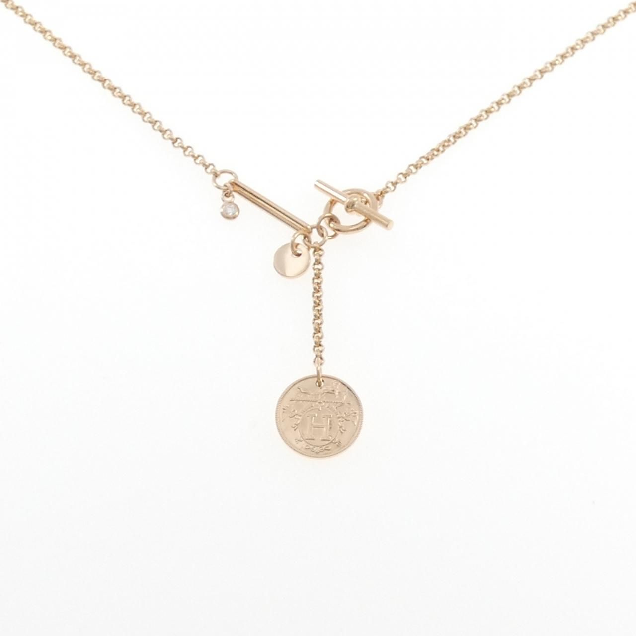 Hermes Exlibris Necklace Beige
