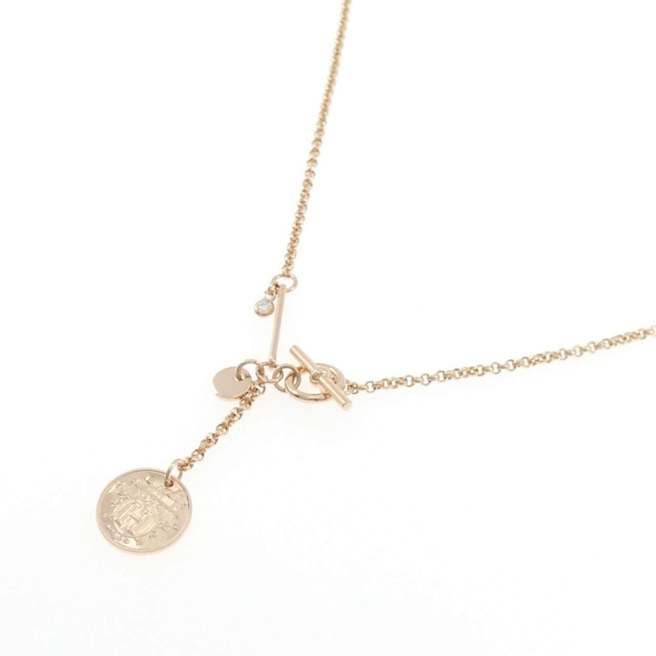 Hermes Exlibris Necklace Beige — view 2