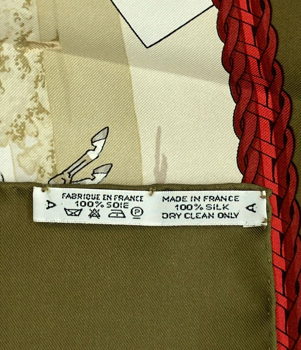 Hermes Scarf Carre 90 100% Silk les Allure Deux Cheval — view 3
