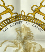 Hermes Scarf Carre 90 100% Silk les Allure Deux Cheval — view 4
