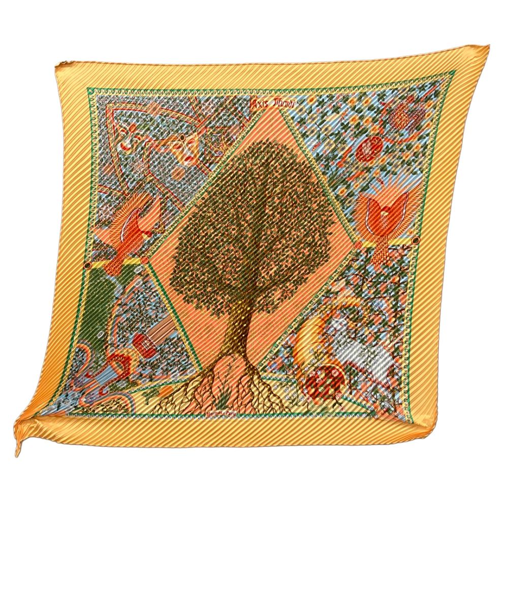 Hermes Scarf Carre 90 100% Silk Axis Mundi