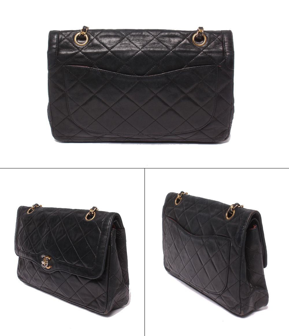 Chanel Shoulder Bag Crossbody Gold Quilted Double Chain Flap Paris Exclusive — view 2