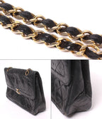 Chanel Shoulder Bag Crossbody Gold Quilted Double Chain Flap Paris Exclusive — view 7