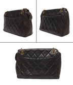 Chanel Chain Shoulder Bag Lambskin Gold Quilted — view 2