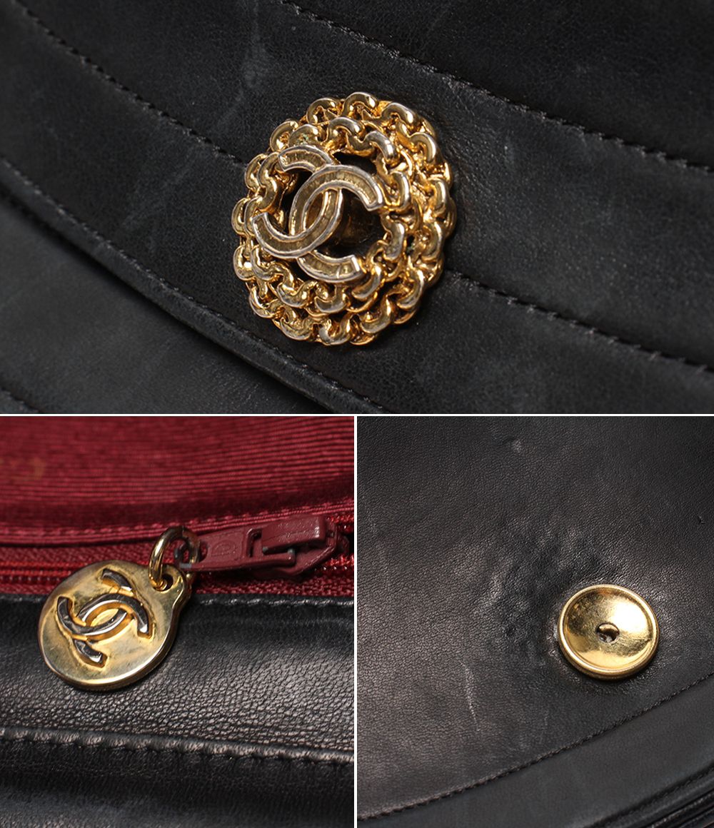 Chanel Chain Shoulder Bag Cover Gold Lambskin Half Moon — view 6