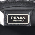 Prada Tessuto Nylon Triangle Logo Leather Shoulder Bag Crossbody Messenger — view 8