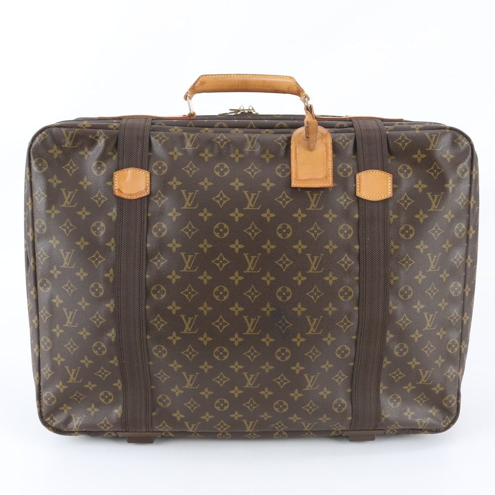 Louis Vuitton Monogram Satellite 60 Leather Boston Bag Tote Carry