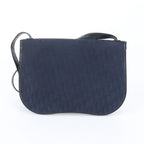 Dior Trotter Leather Canvas Shoulder Bag Crossbody Navy — view 3