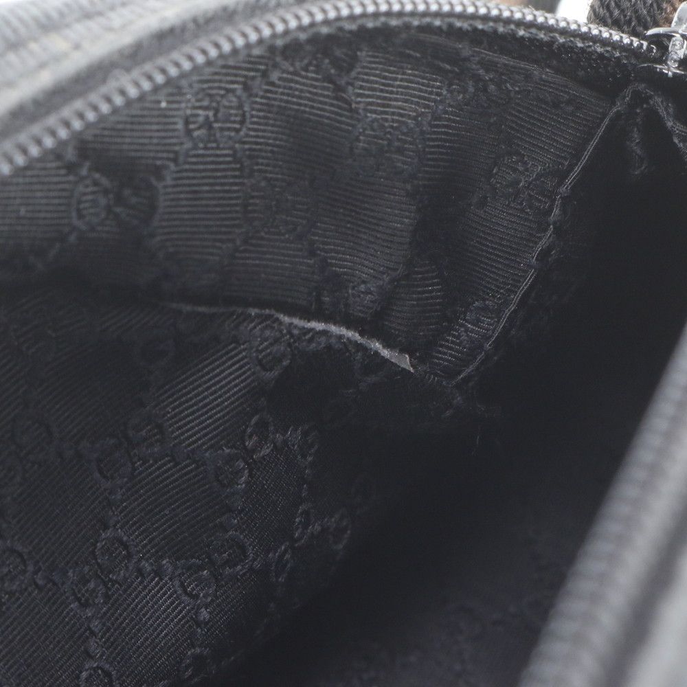 Gucci Leather Canvas Shoulder Bag Hand — view 8