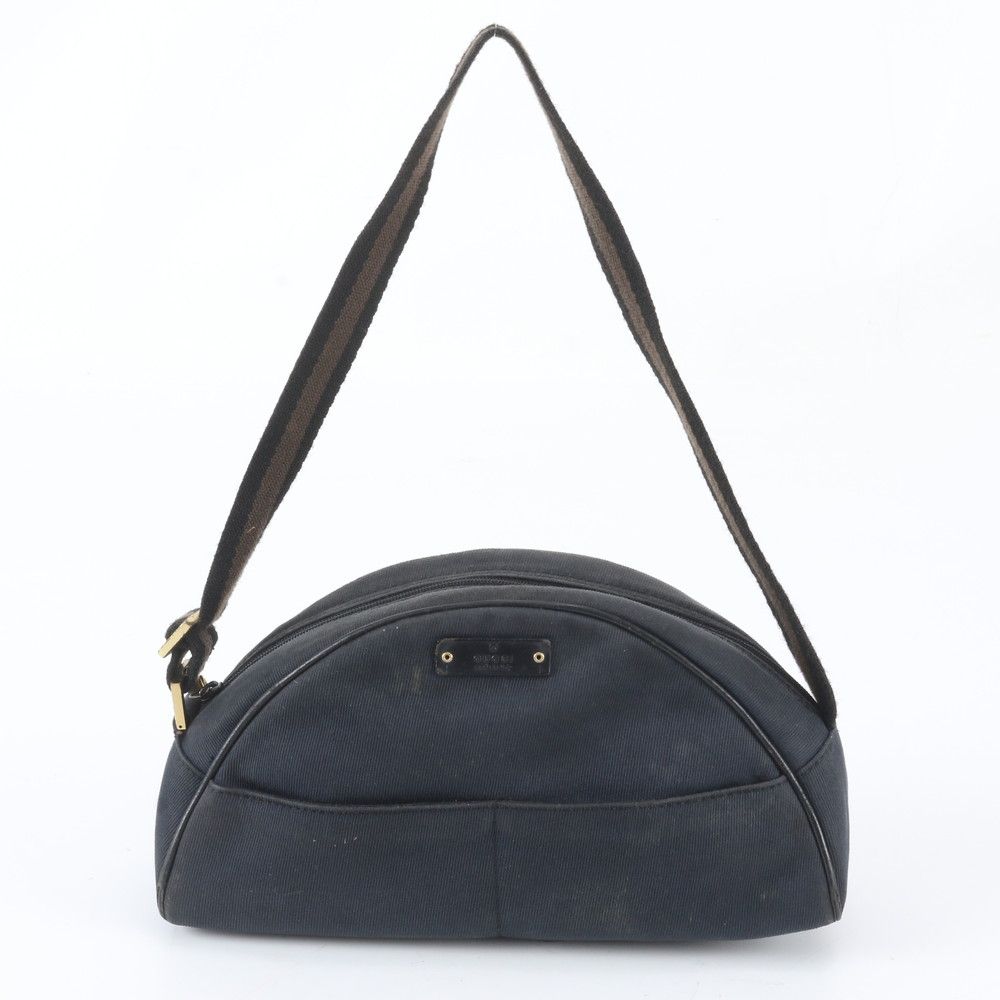 Gucci Leather Canvas Shoulder Bag Hand