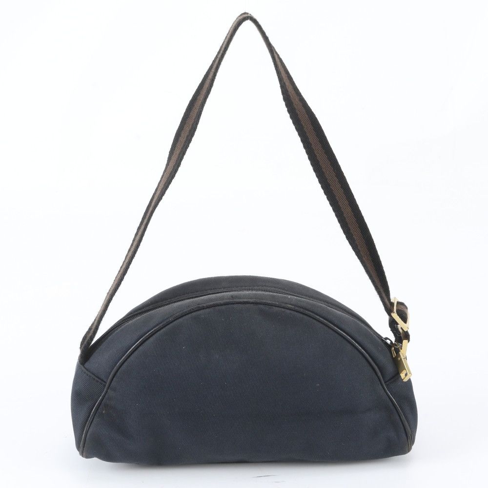 Gucci Leather Canvas Shoulder Bag Hand — view 3
