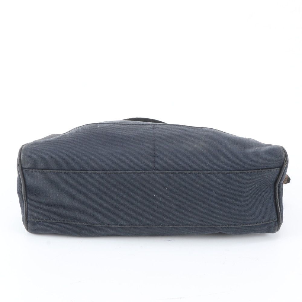 Gucci Leather Canvas Shoulder Bag Hand — view 6