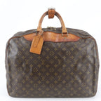 Louis Vuitton Monogram Alize de Poche Leather Boston Bag Tote Carry