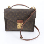 Louis Vuitton Monogram Monceau Leather 2-Way Shoulder Bag Crossbody Hand