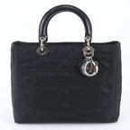 Dior Cannage Lady Leather Tote Shoulder Hand Bag