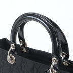 Dior Cannage Lady Leather Tote Shoulder Hand Bag — view 2