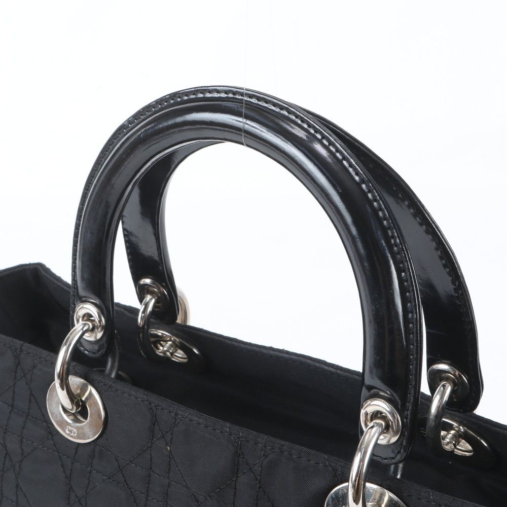 Dior Cannage Lady Leather Tote Shoulder Hand Bag — view 2