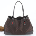 Gucci Sherry Line GG Nylon Leather Tote Shoulder Hand Bag