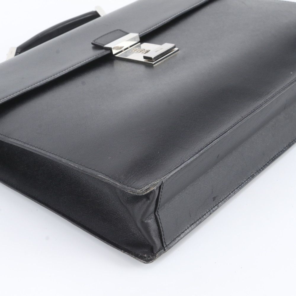 Prada Included Saffiano Leather Business Briefcase Tote Bag — view 5