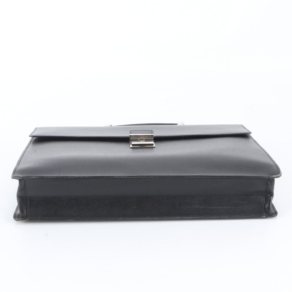 Prada Included Saffiano Leather Business Briefcase Tote Bag — view 6