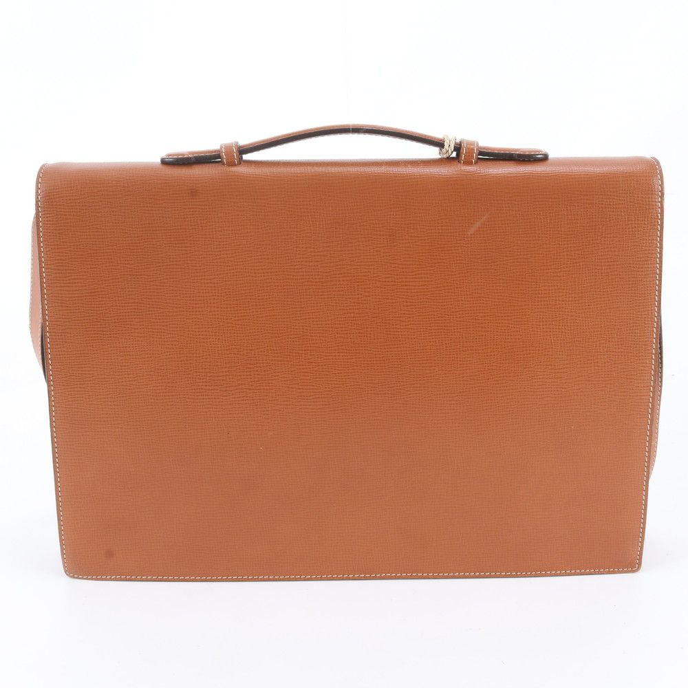 Loewe Anagram Leather 2-Way Business Shoulder Document Briefcase Tote Bag — view 4