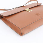 Loewe Anagram Leather 2-Way Business Shoulder Document Briefcase Tote Bag — view 6