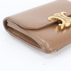 Celine Card Holder Leather Case with Triomphe Flap Business — view 5