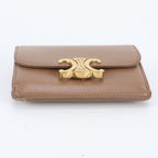 Celine Card Holder Leather Case with Triomphe Flap Business — view 4