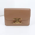 Celine Card Holder Leather Case with Triomphe Flap Business