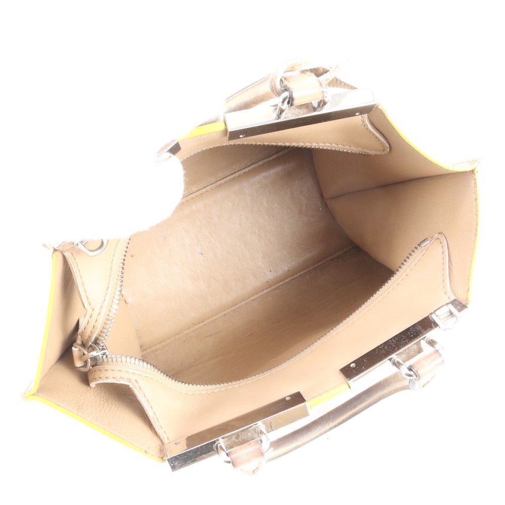 Fendi Petit Leather Handbag Tote Brown — view 7