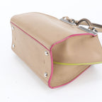 Fendi Petit Leather Handbag Tote Brown — view 4