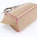 Fendi Petit Leather Handbag Tote Brown — view 5