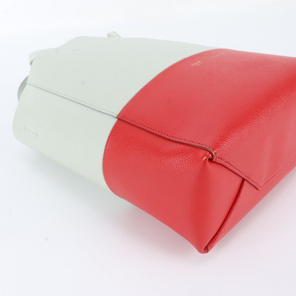 Celine Vertical Cabas Small Leather 2-Way Shoulder Bag Crossbody Hand Tote — view 6
