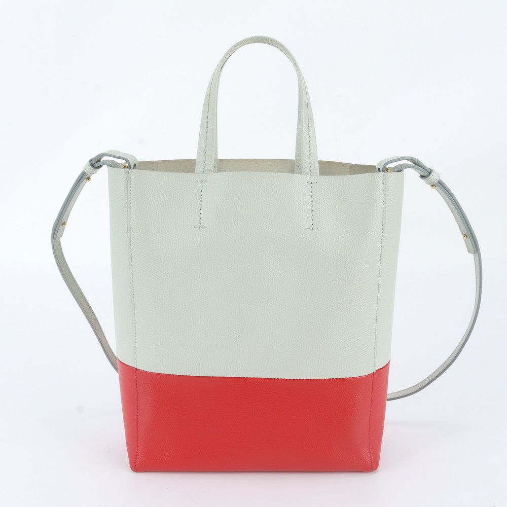 Celine Vertical Cabas Small Leather 2-Way Shoulder Bag Crossbody Hand Tote — view 3