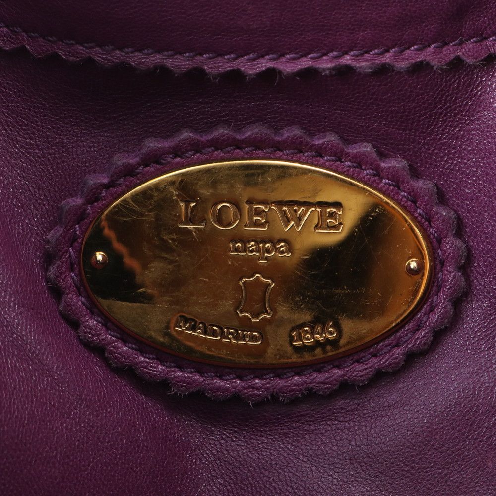 Loewe Anagram Leather Tote Shoulder Hand Bag — view 8