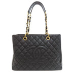 Chanel Grand Shopping Tote Bag Gold Grained Calfskin