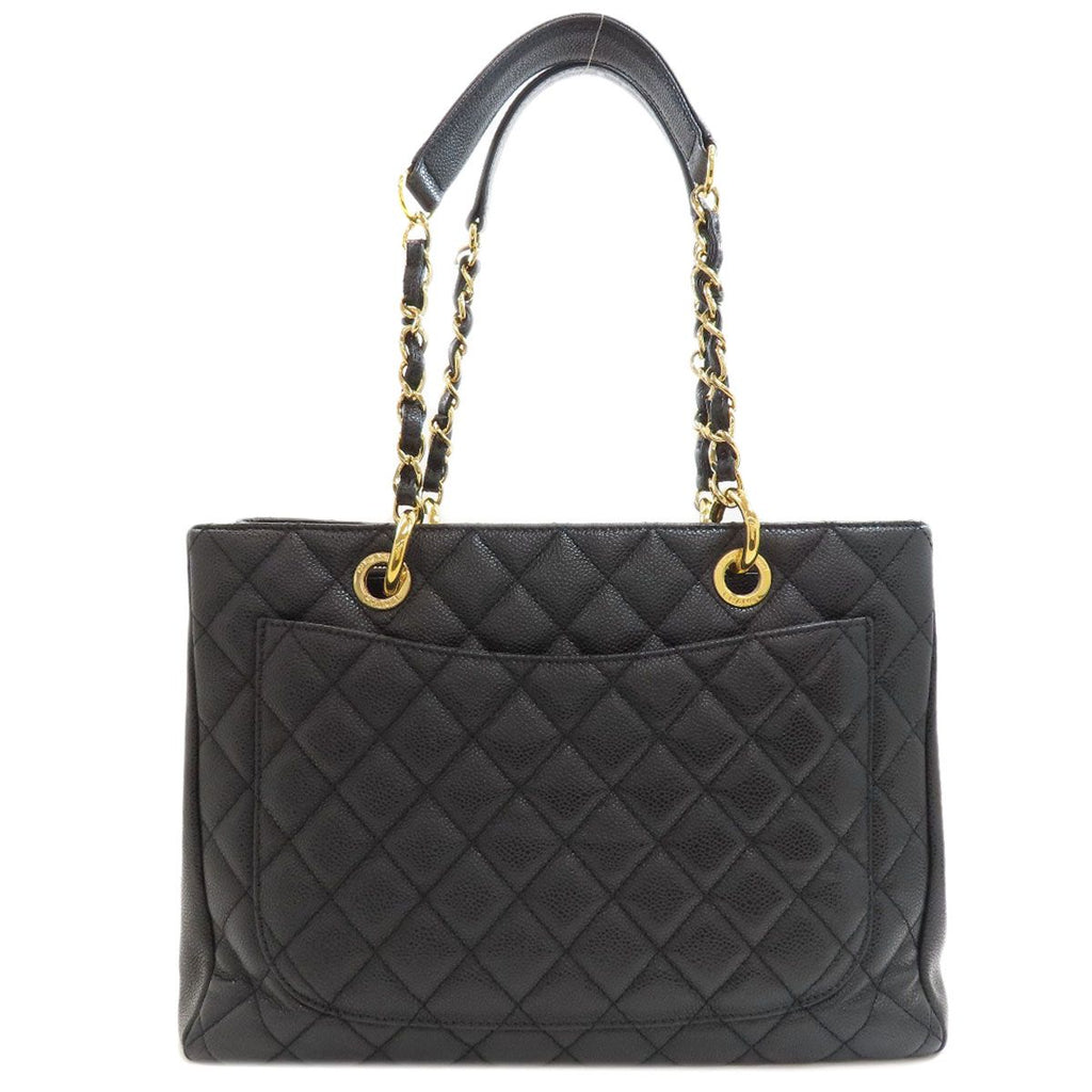 Chanel Grand Shopping Tote Bag Gold Grained Calfskin — view 2
