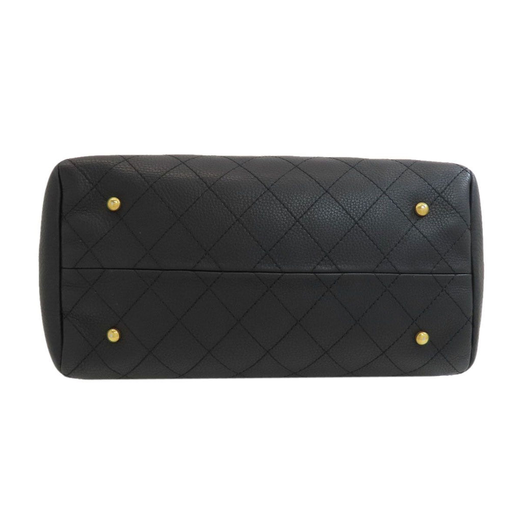 Chanel Quilted Chain Tote Bag Gold Calfskin — view 4