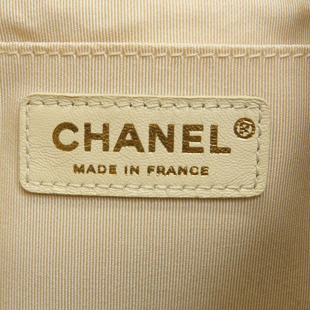 Chanel Quilted Chain Tote Bag Gold Calfskin — view 6