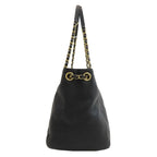 Chanel Quilted Chain Tote Bag Gold Calfskin — view 3