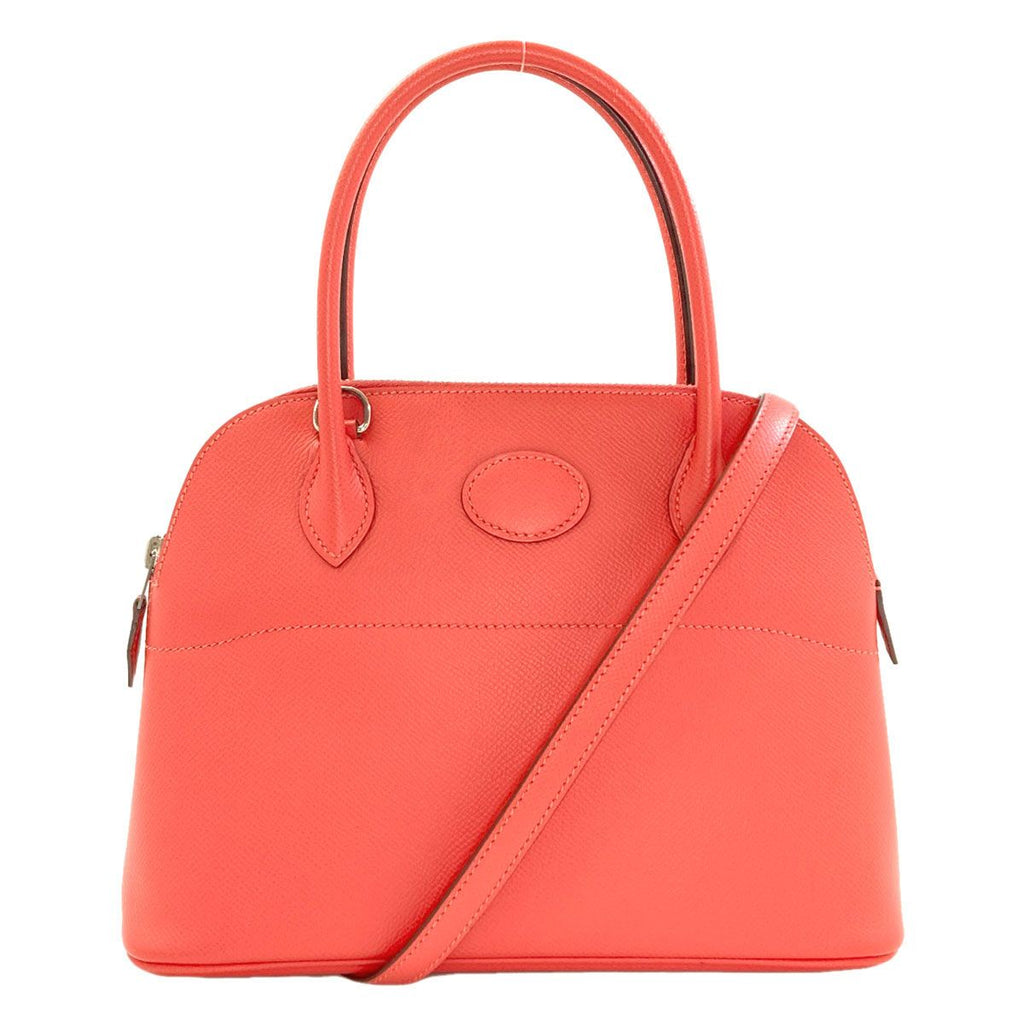Hermes Bolide 27 Silver Handbag Epsom