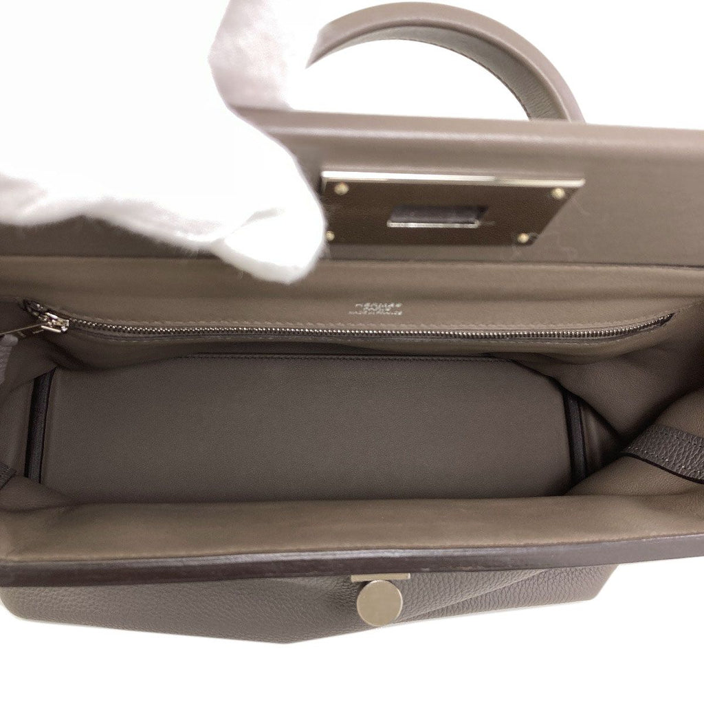 Hermes Vancatl 29 Etain Silver Handbag Togo — view 5