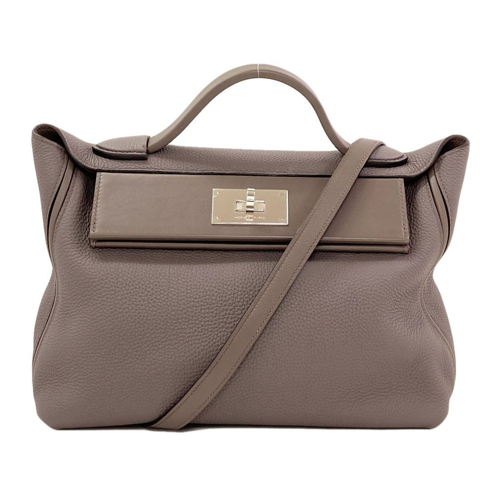 Hermes Vancatl 29 Etain Silver Handbag Togo