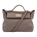 Hermes Vancatl 29 Etain Silver Handbag Togo