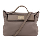 Hermes Vancatl 29 Etain Silver Handbag Togo