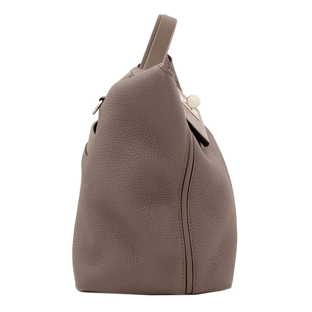 Hermes Vancatl 29 Etain Silver Handbag Togo — view 3