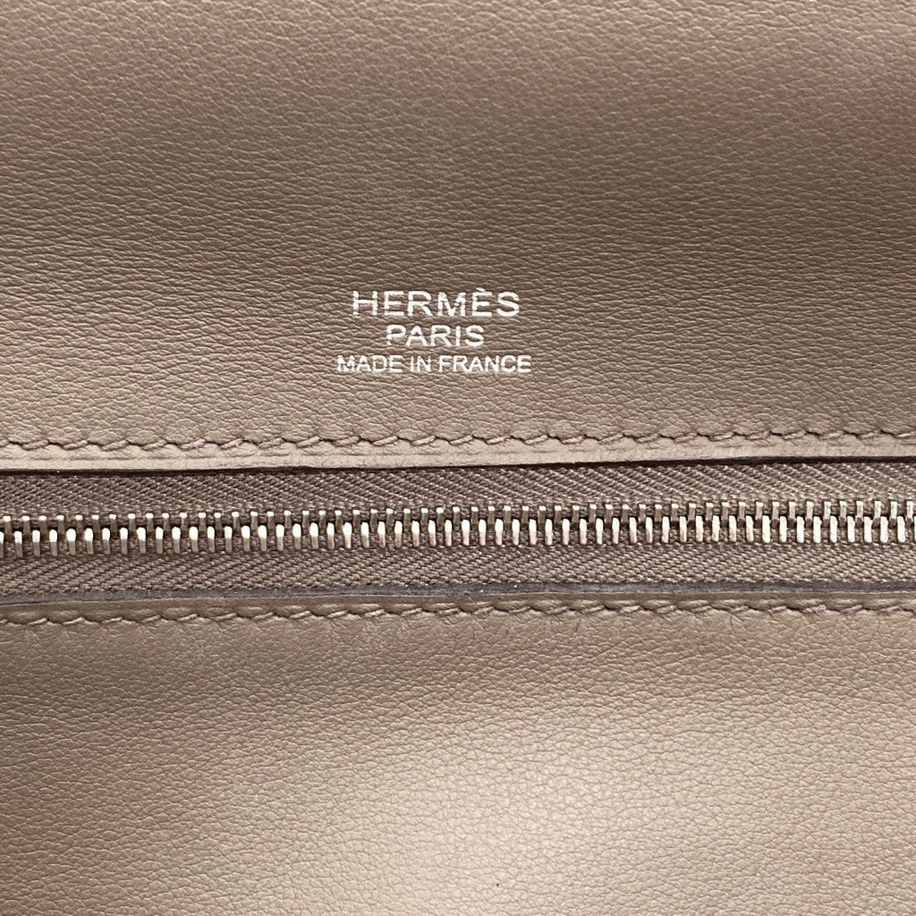 Hermes Vancatl 29 Etain Silver Handbag Togo — view 6