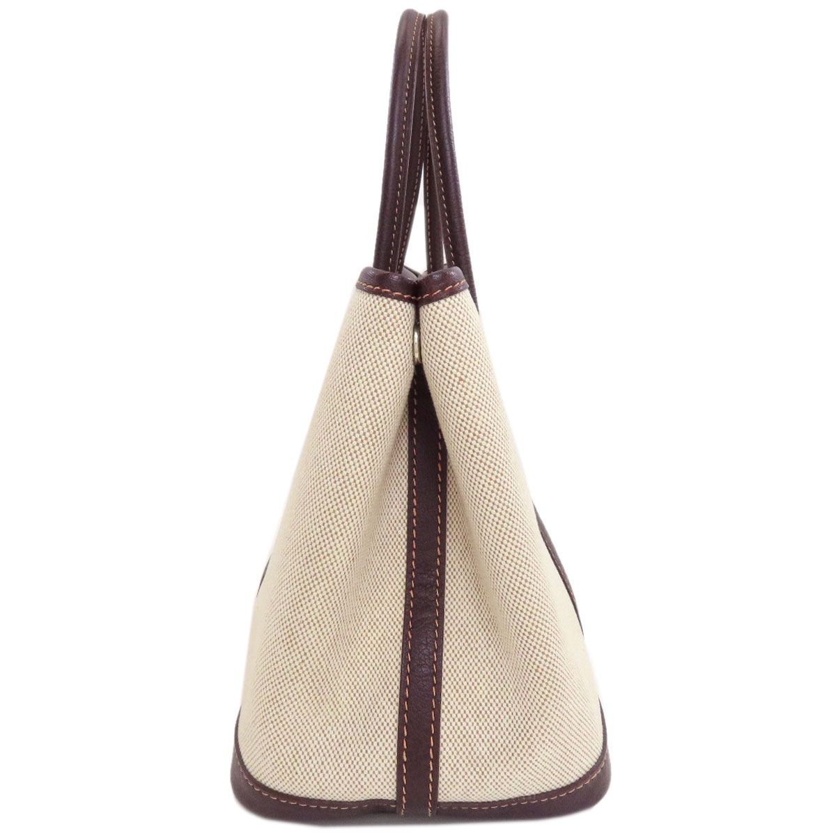 Hermes Garden Party TPM Silver Handbag Toile — view 3