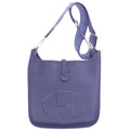 Hermes Evelyne 3 PM Silver Shoulder Bag Taurillon